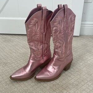 Pink cowgirl boots